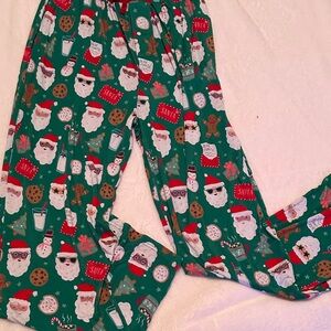 Little Sleepies Green Santa Print Pajama Bottoms